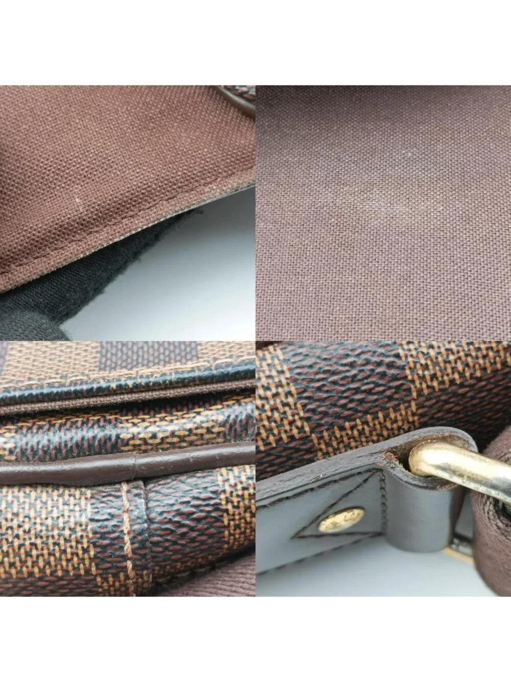 Louis Vuitton Shelton MM Ebene Damier Canvas Shoulder Bag